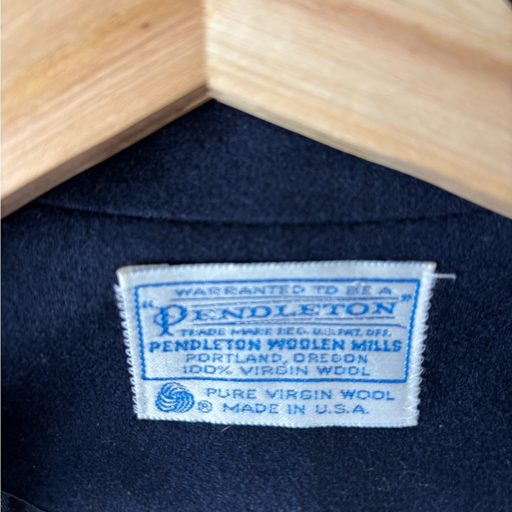 Pendleton Plus Navy 100% Virgin Wool Blazer Jacke… - image 5